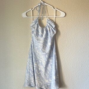 Abercrombie & Fitch Blue and White Halter Dress